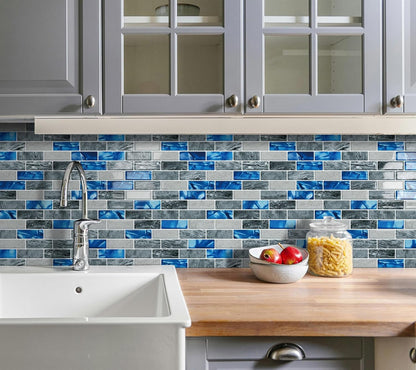 Peel and Stick Backsplash 3D Self Adhesive Wall Tile Brown 10 Sheet | Thick,Sticky,12"x12",Marble,for Kitchen,Bathroom