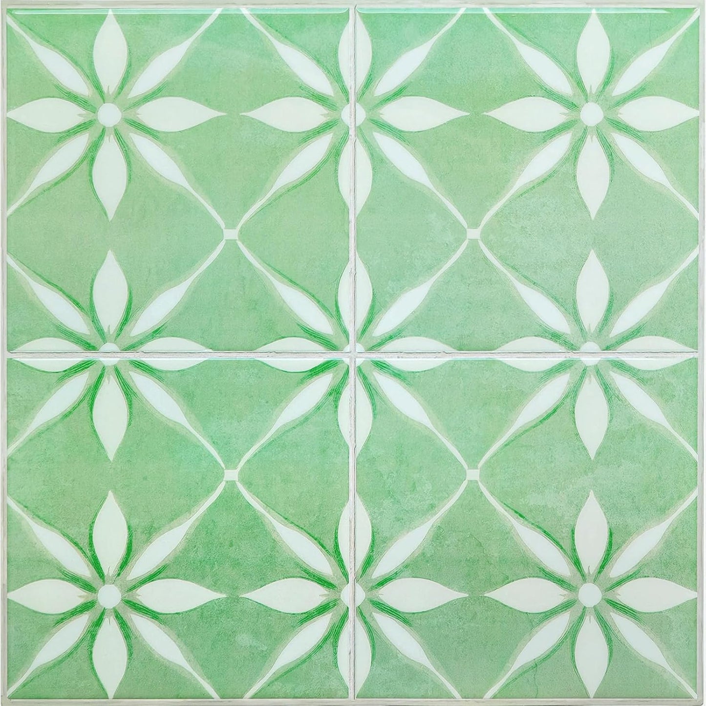 5 Sheets Peel and Stick Backsplash, Self Adhesive Wall Tiles, 3D Adhesive Tile Backsplash, 12"x12"Premium Self Adhesive Wall Tiles Peel and Stickfor Kitchen, Bathroom, RV(Spring Moss)