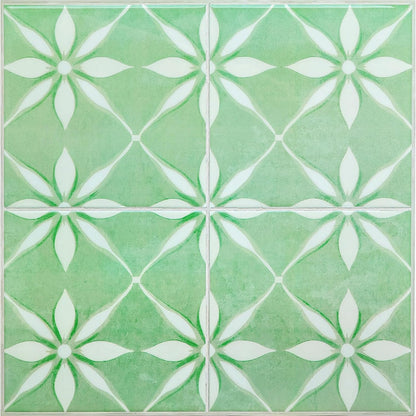 5 Sheets Peel and Stick Backsplash, Self Adhesive Wall Tiles, 3D Adhesive Tile Backsplash, 12"x12"Premium Self Adhesive Wall Tiles Peel and Stickfor Kitchen, Bathroom, RV(Spring Moss)