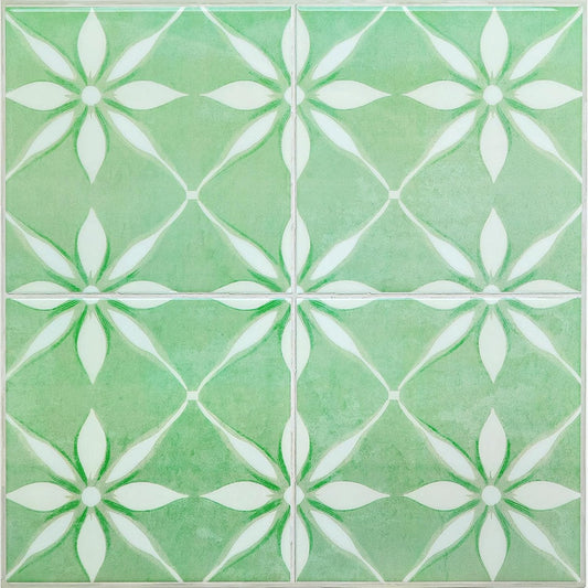 5 Sheets Peel and Stick Backsplash, Self Adhesive Wall Tiles, 3D Adhesive Tile Backsplash, 12"x12"Premium Self Adhesive Wall Tiles Peel and Stickfor Kitchen, Bathroom, RV(Spring Moss)