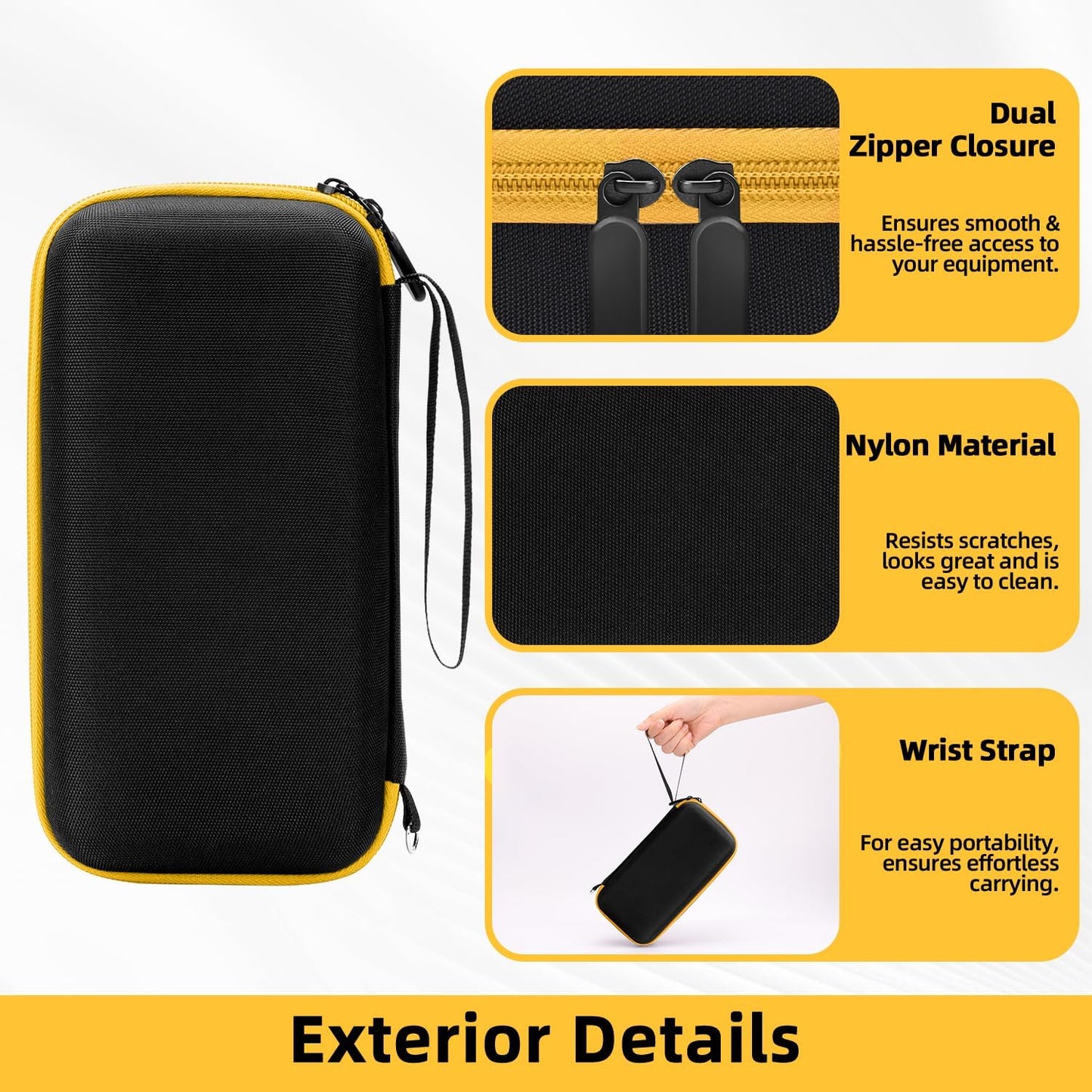 Carrying Case for Fluke 15B+/17B+/Fluke 101/117/115/116/114/113/177/179/233/106/107 Multimeter Testers and Accessories, Multimeter Storage Bag Organizer Box -Black (Case Only)