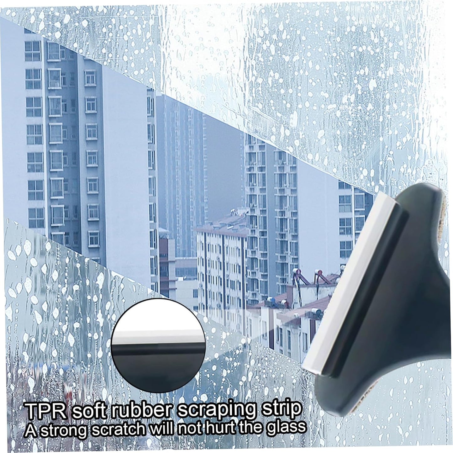 2PCS Window Screen Cleaning Brush, 2 in 1 Double-Sided Mesh Screen Cleaner, Hanging Long Handle Washable Window Cleaner Tool, 18x6.3 inch.