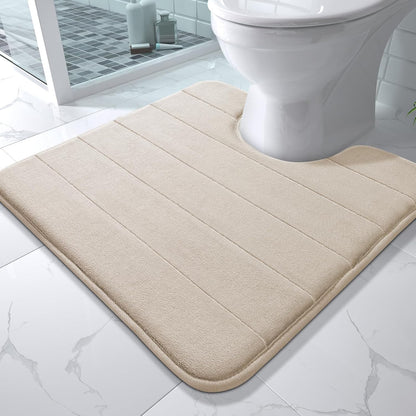 Yimobra Memory Foam Bath Mat, Super Soft Absorbent Bathroom Rug Non Slip, Quick Dry, Machine Washable Floor Carpet for Tub Shower, Home Decor Accessories, 24x17, Grey