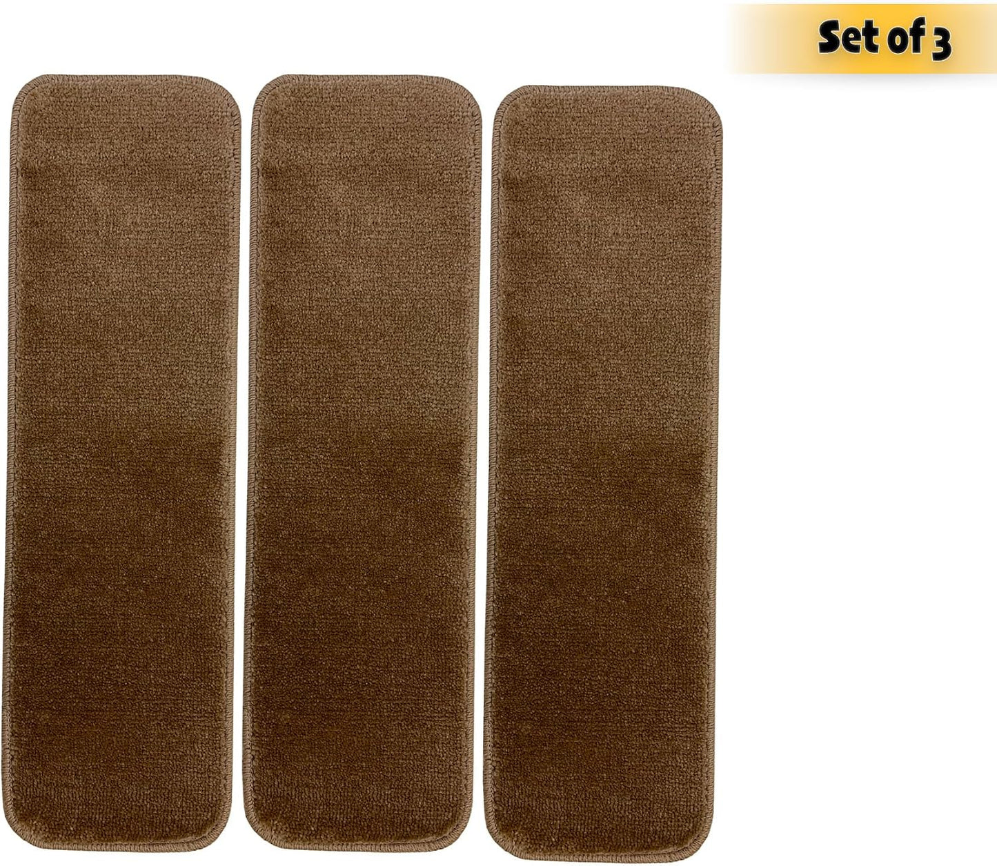 Comfy Collection Stair Tread Treads Indoor Skid Slip Resistant Carpet Stair Tread Treads Machine Washable 8 ½ inch x 30 inch (1 Piece, Beige)
