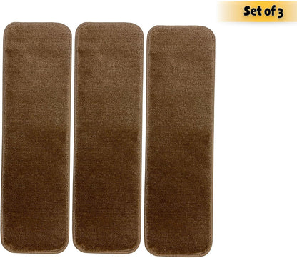 Comfy Collection Stair Tread Treads Indoor Skid Slip Resistant Carpet Stair Tread Treads Machine Washable 8 ½ inch x 30 inch (1 Piece, Beige)