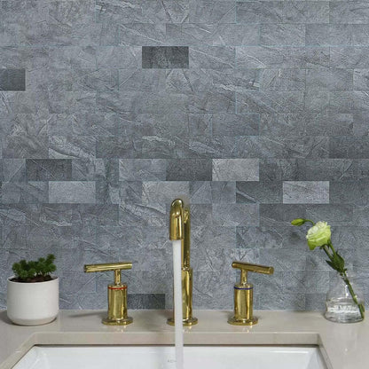 Art3d 10-Pack Peel and Stick Wall Tile for Backsplash, Stick on Stone Tile for Kitchen Bathroom Fireplace Vanitity in Stone Beige