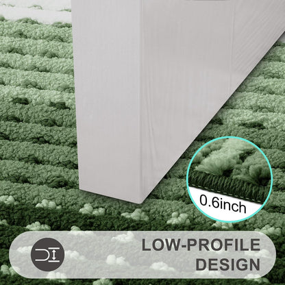 Kitinjoy Indoor Outdoor Door Mat, 32x20 Non-Slip Absorbent Dirt Trapper, Low-Profile Washable Inside Entrance Front Floor Mat, Sturdy Soft Entry Doormats for Entryway, Grey