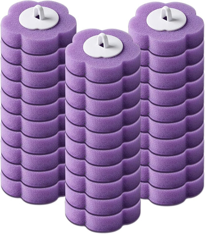 30 Disposable Toilet Brush Refills, Lavender Scented Toilet Wand Refill Pads, Replacement Toilet Cleaner Refill Heads for Toilet Bowl Deep Scrubbing