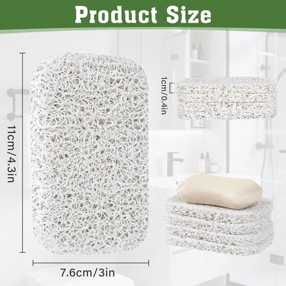 2-Pack Self-Draining Silicone Soap Dish - Anti-Slip Bar Soap Holder for Shower, Bathroom & Kitchen