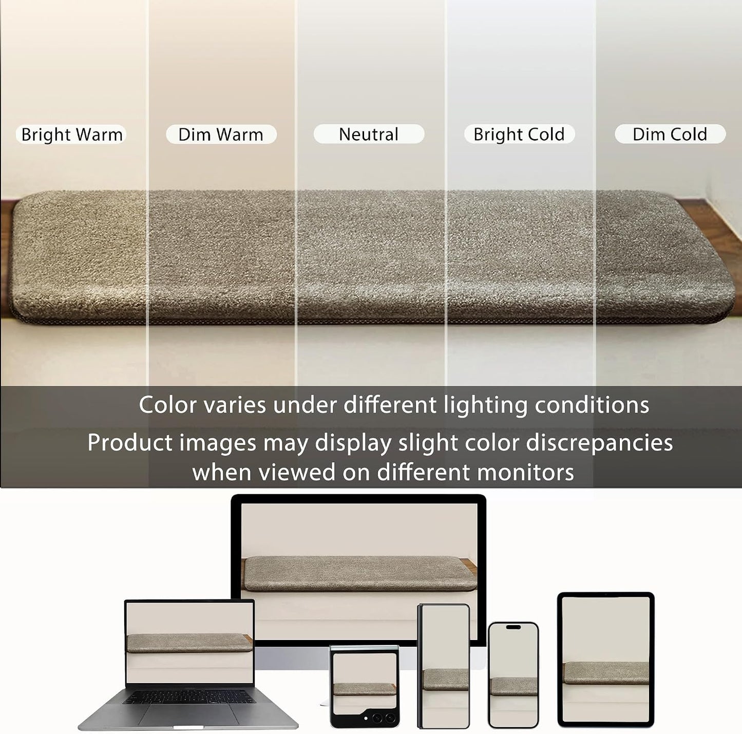PURE ERA Carpet Stair Treads Ultra Plush 9.5" X 30"Soft Bullnose Indoor Stair Protectors Pet-Friendly Non-Slip Skid Resistant Tape Free Washable Reusable(2 Pieces,Brown)