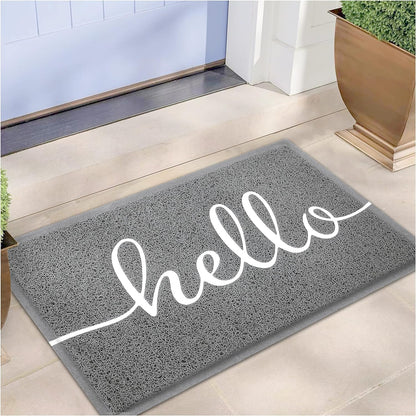 EARTHALL Door Mat Outside Inside Home Doormat, 30"x17.5", Durable Floor Mat Non Slip Mat Ultra Absorb Mud Easy Clean Front Doormat for Garage, Entryway, Patio, High Traffic Areas, Black