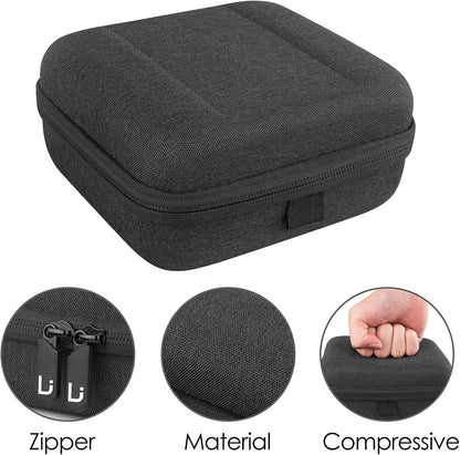 Linkidea Small Hard Case Battery Organizer Storage Box, Batteries Carrying Holder Container - Holds 34 Various Sizes AA AAA 9V C D Batteries (Dark Grey)