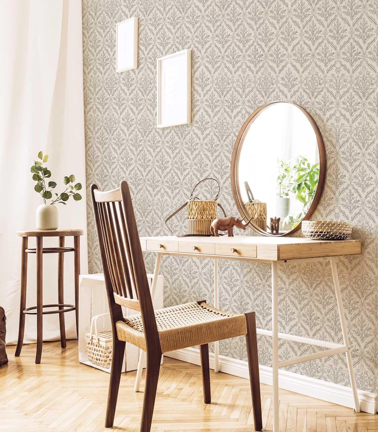 YXTII 17.3" × 78.7" Vintage Wallpaper Peel and Stick Self Adhesive Removable Neutral Wallpaper for Bedroom Drawers Cabinets