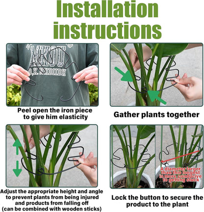 Yohsnor Monstera Plant Stem Support System - 5 Piece Set (5.5x4.7in) | Durable Plant Support Stakes for Climbing Plants & Fishbone Cactus | Ideal Leaf Stabilizer for Indoor Plants & Monstera Care