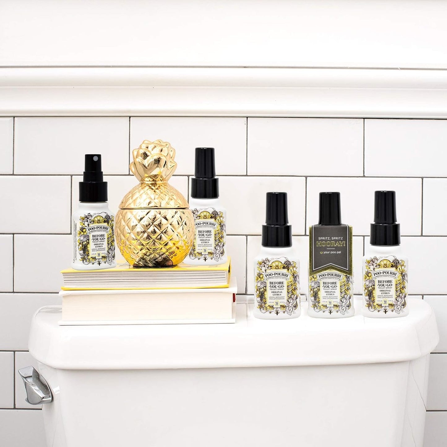 Poo-Pourri Before-You-Go Toilet Spray, Bamboo Rain, 2 Fl Oz, Up to 100 Uses, Bathroom Odor Deodorizer with Essential Oils for Home or Work, Travel Essentials, TSA Approved Size, Bamboo & Fresh Grass