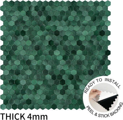 Peel and Stick Subway Backsplash Tiles, 5 Pack, 12 x 12 in, Almond | extra thick 3D wall panels, heat and water resistant wall panels, easy DIY kitchen, bathroom, laundry, fireplace wall décor