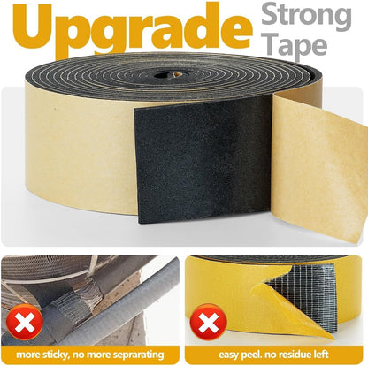 DEMEDO Pipe Insulation Tape, Pipe Wrap Insulation Foam Tape Self Adhesive, Outdoor Water Pipe Insulation Roll for HVAC, AC Line Insulation, 2 inch x 16.5 FT Heat Tape for Water Pipe, White