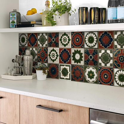 Peel and Stick Backsplash Tile Sticker for Kitchen and Bathroom Walls - 24 Removable 5.9"x5.9" Tiles, Waterproof