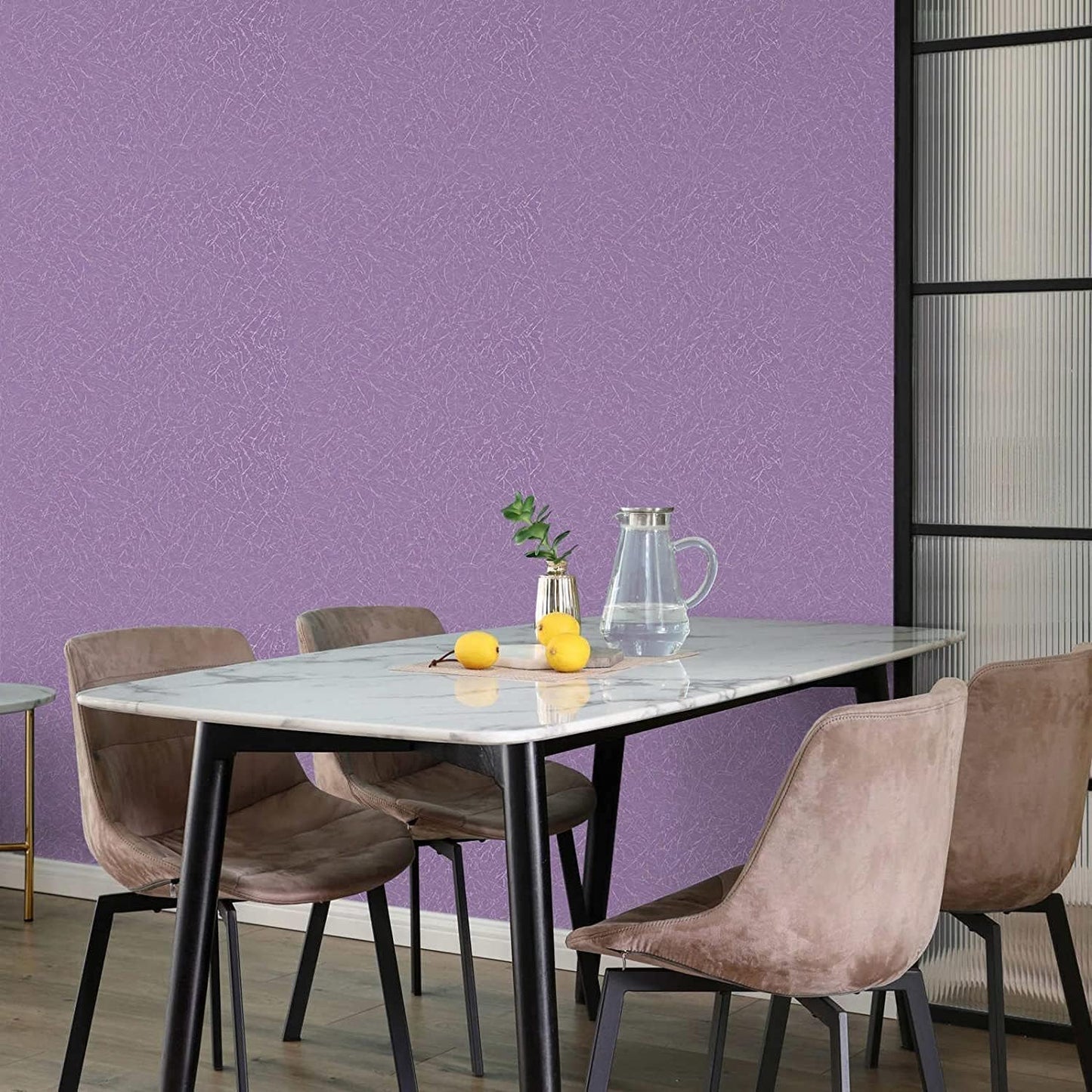 15.7" X 118" Black Silk Wallpaper Embossed Self Adhesive Peel and Stick Wallpaper Contact Paper Removable Waterproof Kitchen Vinyl Wrap Cabinet Furniture Textured Renter Friendly Wall Gift Paper