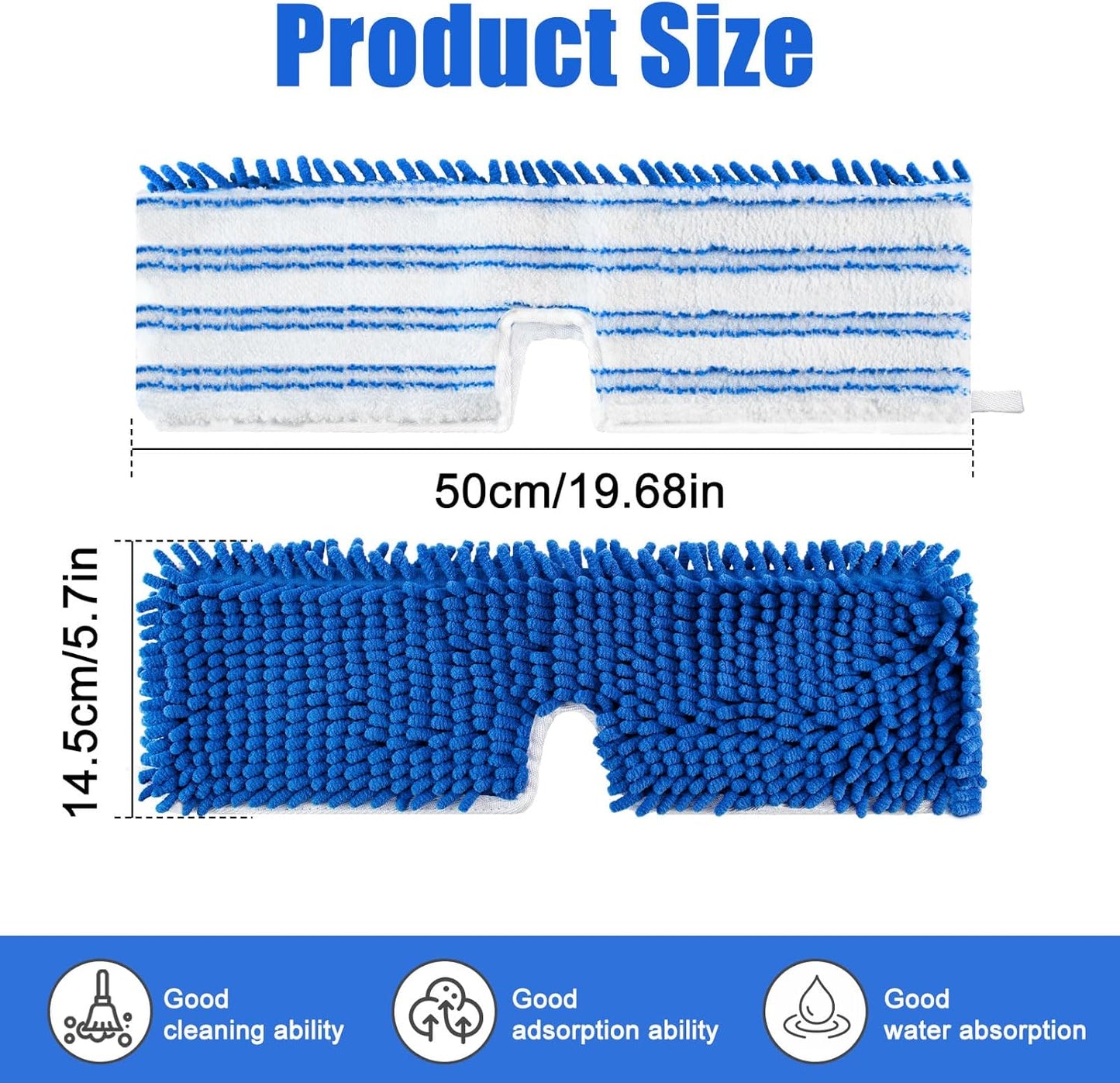 Mop Heads Replacements for O-Cedar Hardwood Floor 'N More Microfiber Flip Mop, 2 Pack Dust Mop Replacement Heads for Ocedar Flip Mop, Reusable Refill Double-Sided Mop Head for O Cedar Mop