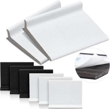 Jetec 6 Peices Self-Adhesive Door Corner Seals, Gap Filler Seal Strip Weather Stripping Draft Stopper Door Frame Seal Corner Foam for Weather Protection Isolation of Noise(Black)