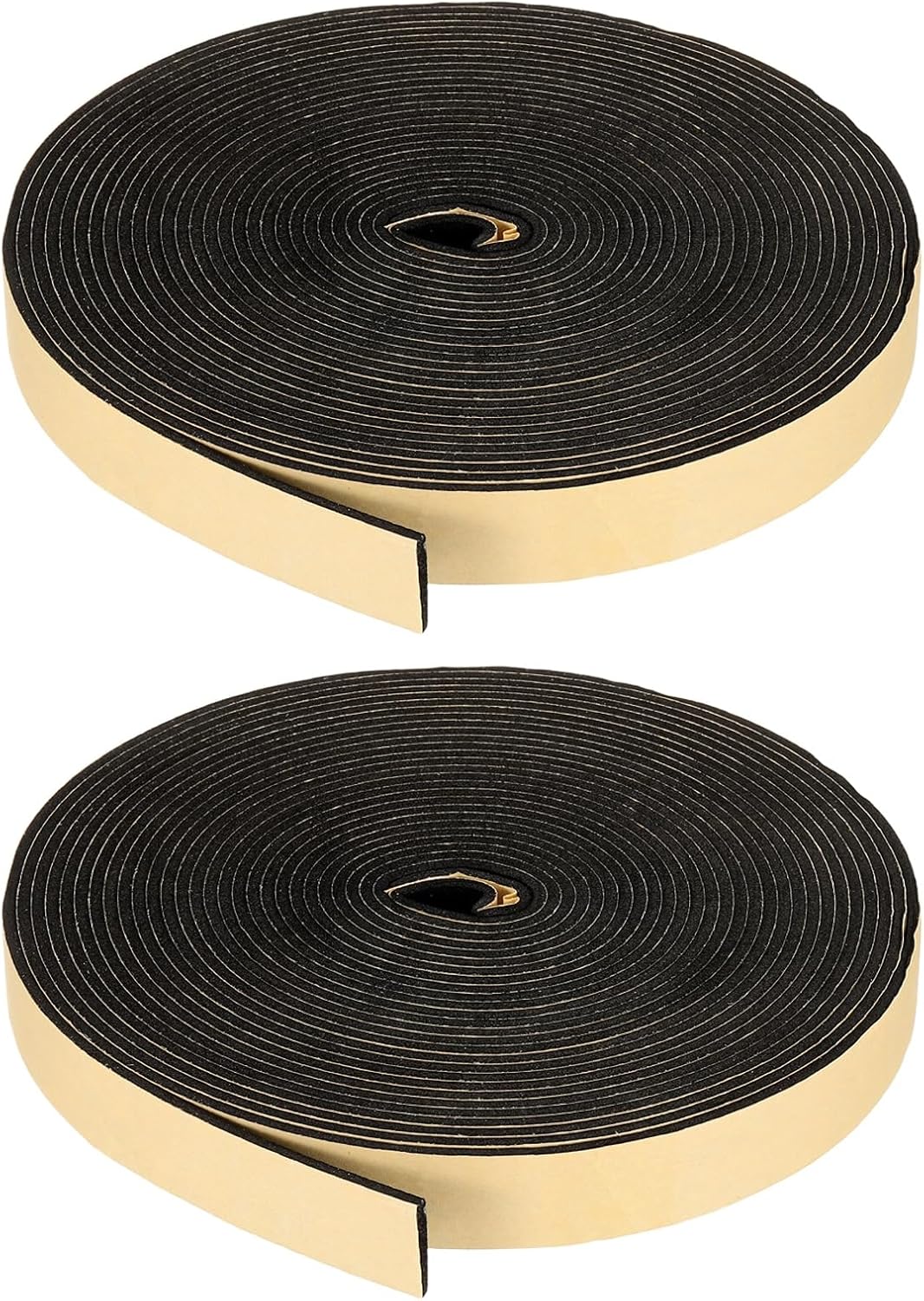 PATIKIL Foam Insulation Tape, 1-1/2" W x 1/8" t x 32.8FT Self Adhesive Weather Stripping Door Seal Strip for Door Window Air Conditioning, Black - Colors A