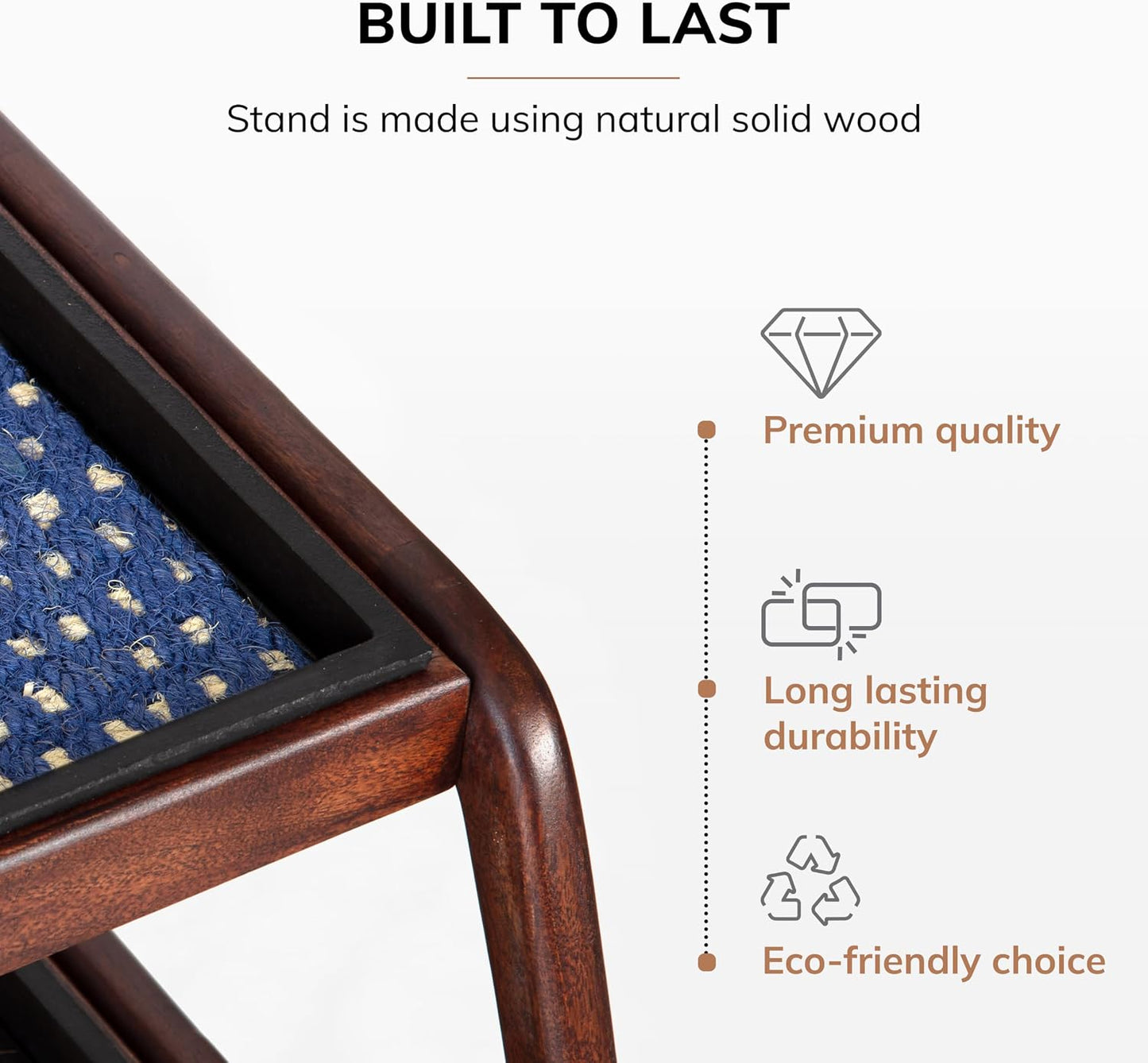Anji Mountain Heavy Duty Waterproof Wooden Shoe Storage Mat Organizer/Boot Storage Tray Multi Use for Entryway with Coir, Gray and Ivory Insert, 1 Tier, Fits 2 Pair (26.5" Wide)