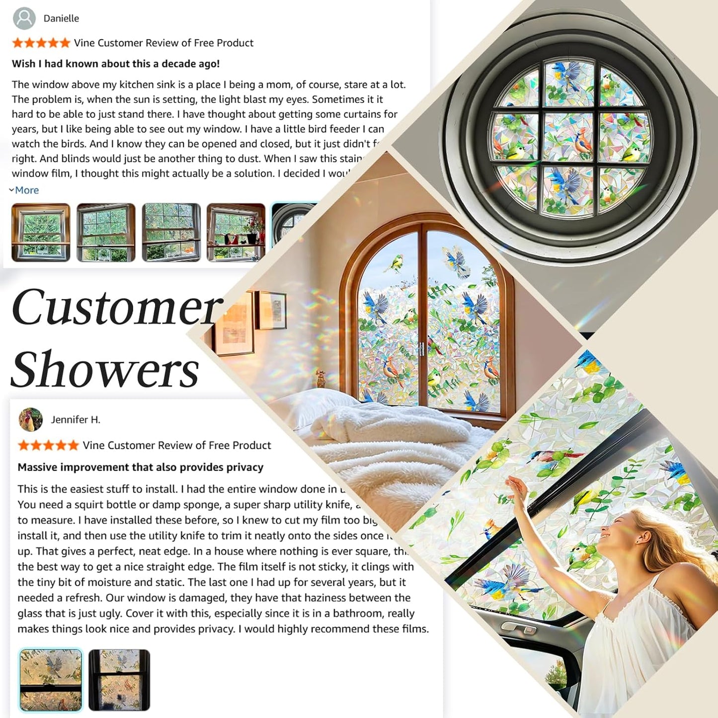 Frosted Window Privacy Film - Brushed Silver Static Cling Glass Film for Bathroom, Day and Night Door Privacy Film Window Cover to Stop Dog Barking, 17.5x78.7 Inch, Pure