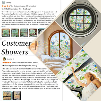 Frosted Window Privacy Film - Brushed Silver Static Cling Glass Film for Bathroom, Day and Night Door Privacy Film Window Cover to Stop Dog Barking, 17.5x78.7 Inch, Pure