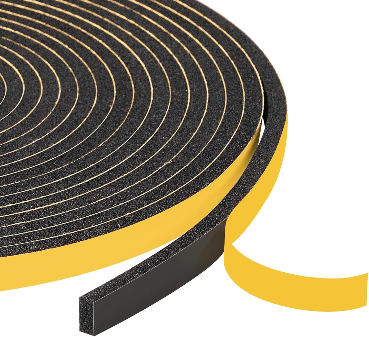 Yotache Self Adhesive Foam Gasket Tape 1/2" W X 1/2" T (New Adhesive Craft) for Doors Soundproofing Weather Seal Strip Insulation, 13 Ft Length