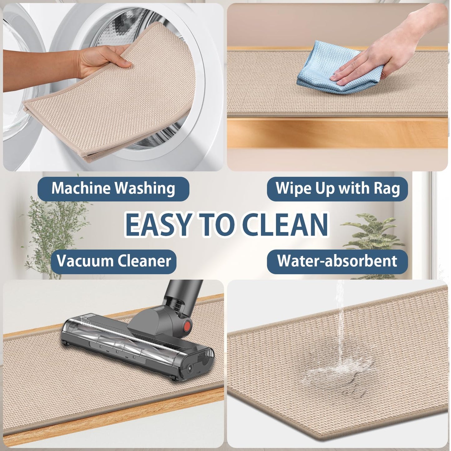Peel and Stick Carpet Stair Treads for Wooden Steps Set of 15, Non Slip Adhesive Jute Stair Mats Indoor, Rubber Backing Safety Step Pads Mats, Grey, 8"x30"