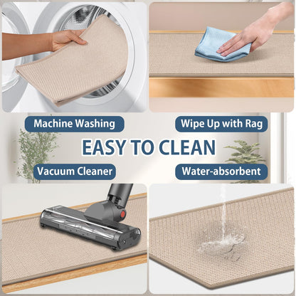 Peel and Stick Carpet Stair Treads for Wooden Steps Set of 15, Non Slip Adhesive Jute Stair Mats Indoor, Rubber Backing Safety Step Pads Mats, Grey, 8"x30"
