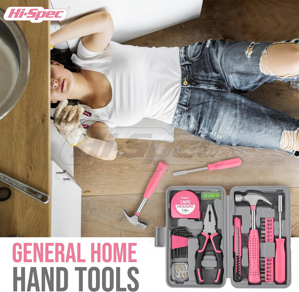 Hi-Spec Small Tool Kit Compact Set for Home and Office DIY, Green Mini Tool Box for Basic Household Repairs, Starter Toolkit in a Portable Toolbox Case.