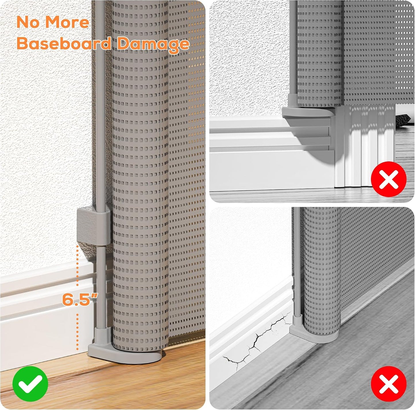 Retractable Baby Gate for Stairs, 42" Tall X 200" Wide Mesh Dog Gate Indoor, Child Gate for Doorways, Hallways, Deck, Indoor Outdoor Pet Baby Safety Essentials for Home, Black