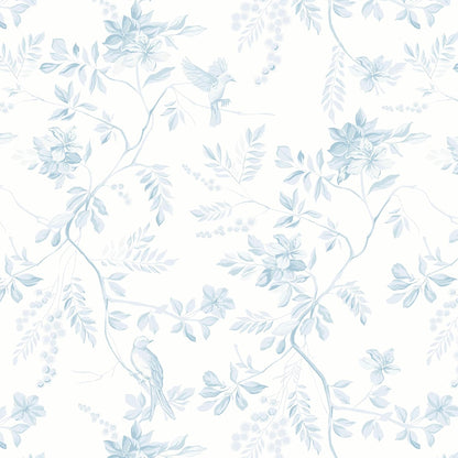 Dimoon 17.3''x78.7'' Vintage Peel and Stick Wallpaper Boho Beige Neutral Contact Paper White Floral Bird Wallpaper Removable Botanical Renter Friendly Modern Wall Paper Bedroom Bathroom Vinyl Roll