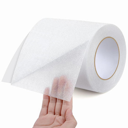 Qingluan Grip Tape, Heavy Duty Anti Slip Tape for Stairs Outdoor/Indoor Waterproof 4" x 33 ft, Safety Non-Slip Roll for Stair Step Traction Treads Stair Non Slip Strips Grey