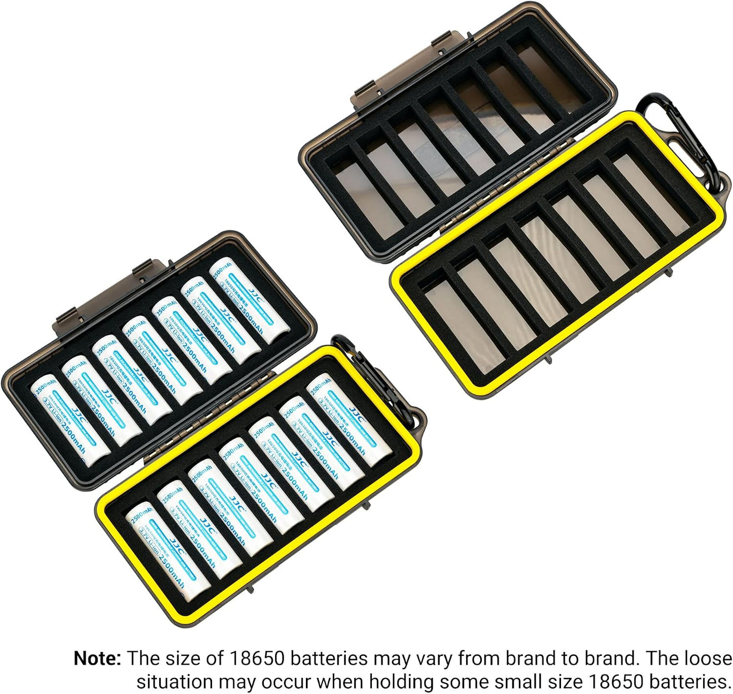24 Slots CR2 CR123 CR123A Lithium Battery Organizer Case, IP67 Waterproof Hard Case for CR17345/CR16340/CR18350/CR15270(CR2) Explosionproof Batteries Storage Holder for Household Outdoor Camping