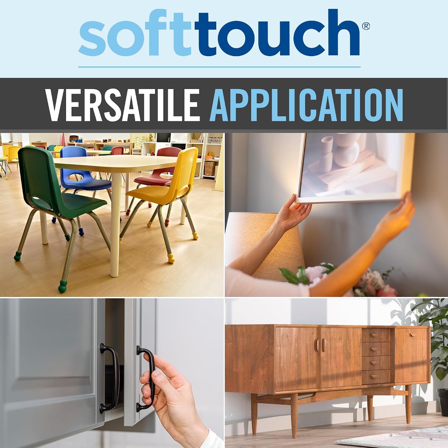 SoftTouch 3/8" Round Mini Self-Stick Furniture Slider Felt Pads for Hard Surfaces, Noise-Reducing Adhesive Furniture Moving Pads for Beds, Sofas, Dressers, 84-Count, Brown