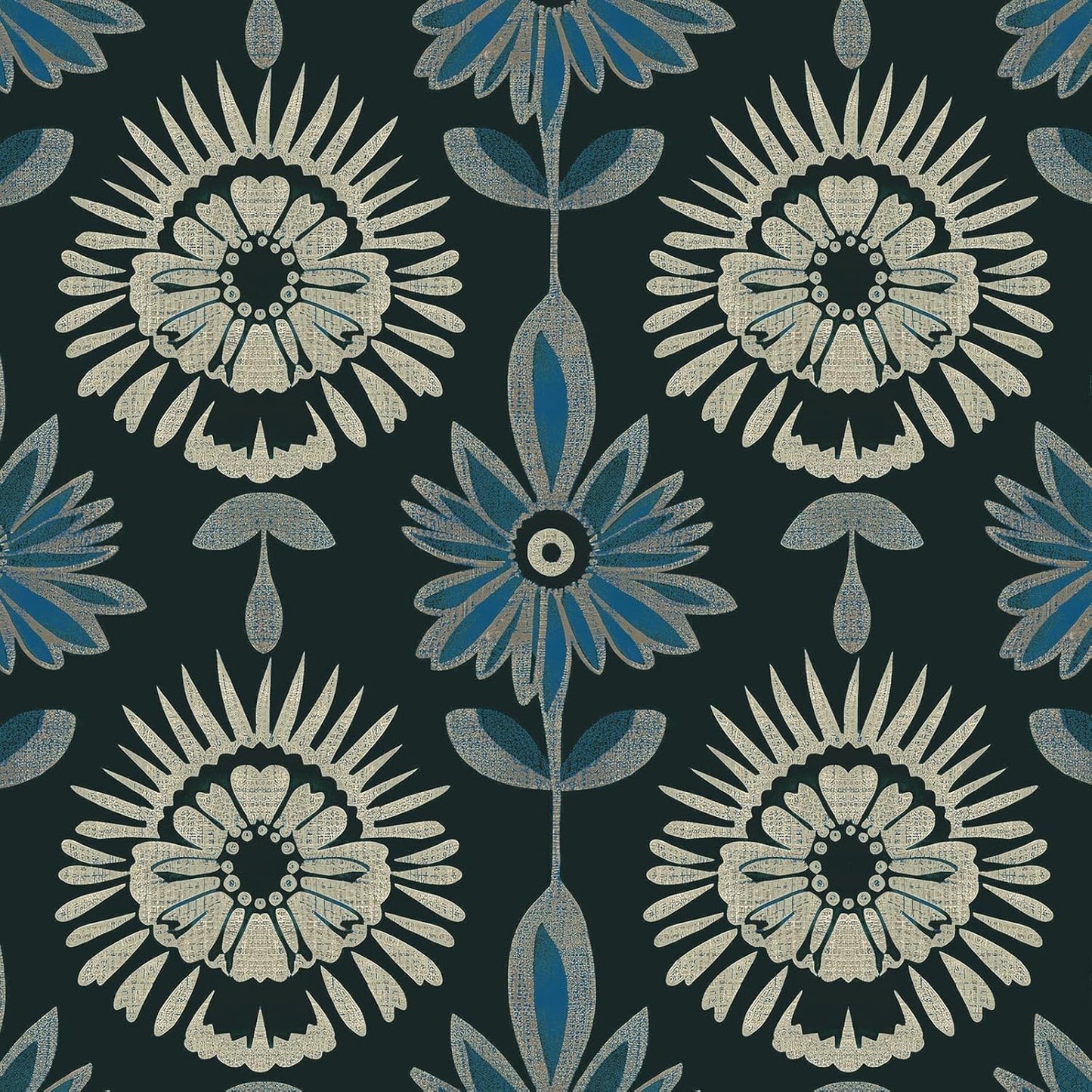 BOKEBEVE Leaves Contact Paper Floral Wallpaper Stick and Peel Boho Damask Wall Paper for Liner Drawer Cabinet Backsplash Renter Friendly Waterproof 17.5 x 118In