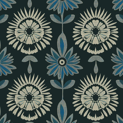 BOKEBEVE Leaves Contact Paper Floral Wallpaper Stick and Peel Boho Damask Wall Paper for Liner Drawer Cabinet Backsplash Renter Friendly Waterproof 17.5 x 118In