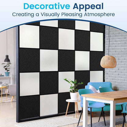 DOWELL Window Privacy Film, Frosted Glass Window Film, Static Cling Non-Adhesive Glass Clings, Sun Blocking Opaque Coverings, Reusable Door Stickers for Bathroom Home Office, Pure, 17.5" x 78.7"