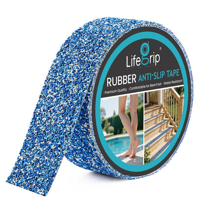 Lifegrip Anti Slip Tape, 4 Inch x 15 Foot Non-Slip Traction Grip Tape for Stairs, Waterproof Stair Treads Grip Non Slip, Non Skid Tape for Steps, Outdoor Black Grip Tape (4" X 15')