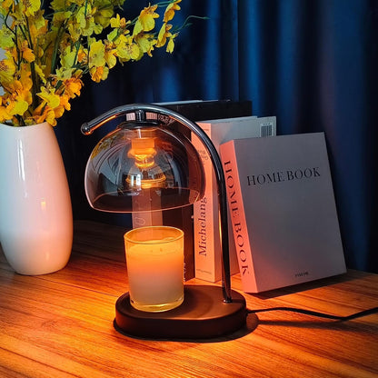FCTWAKS Mid Century Orange Glass Candle Warmer Lamp with Timer & Dimmer, Mothers Day Birthday Gifts for Women Mom, House Warming Gifts New Home, Wax Warmer Lamp for Bedroom Decor with 2 Bulbs