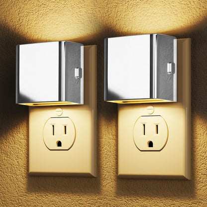 DORESshop LED Motion Sensor Night Light [2 Pack], Plug in Night Light, Dusk to Dawn Night Light Motion Sensor, 3 Level Brightness Adjustable Night Lights for Adults, Bedroom, Bathroom, Hallway, 3000K