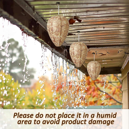 4 Pack Wasp Nest Decoy Hanging Wasp Nest Stay Away from Wasps Hornets Yellow Jackets