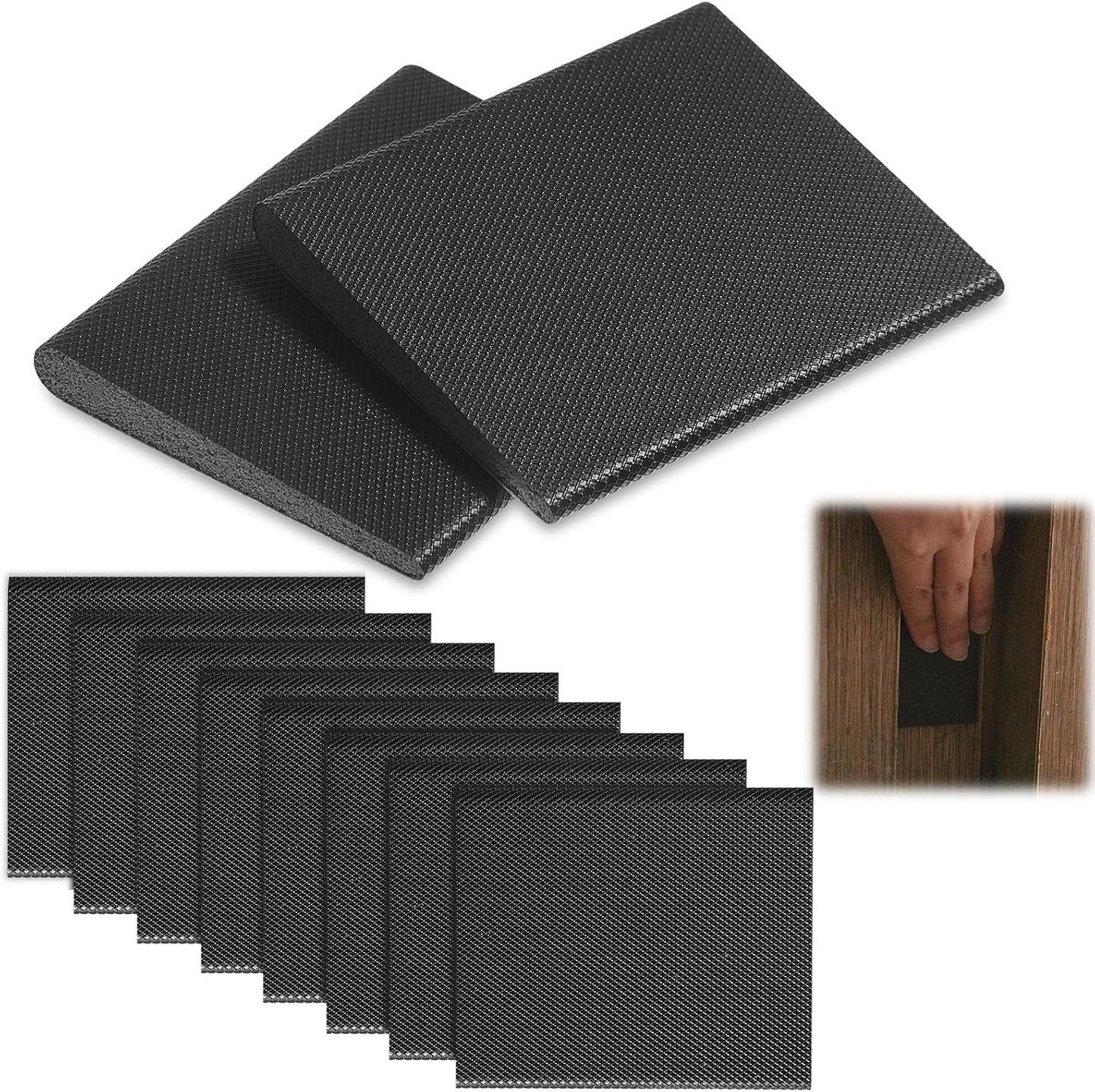 Zonon Self-Adhesive Door Corner Seals Door Weather Stripping Draft Stopper Sealing Frame Foam for Weather Protection Isolation of Noise(Traditional,White,8 Pcs)