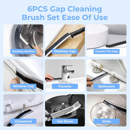 Crevice Cleaning Brush, Hard-Bristled Gap Scrub Brush, Toilet Gap Cleaning Brush Tool, for Scrub Small Spaces, Kitchen, Bathroom, Corner, Grout, Sink, Window Tracks, Hinges, 3pcs