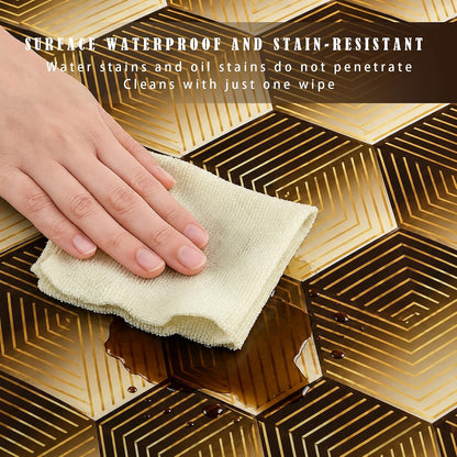 Peel and Stick Kitchen Backsplash Tiles 16PCS – Waterproof Self Adhesive Wall Stickers for Kitchen, Easy DIY Stick On Tile Backsplash, Heat Resistant Decorative Wall Covering (Ice Blue)