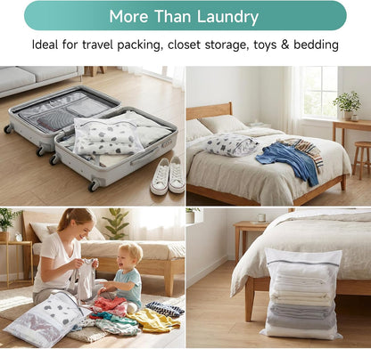 GOGOODA 2 Pack Extra Large Mesh Laundry Bag 43 x 35 in – XXXXL Washing Bag | Jumbo for Bedding, Blankets, Clothes, Pet Items, Travel & Storage – Washer Protector Bag for Washing Machine