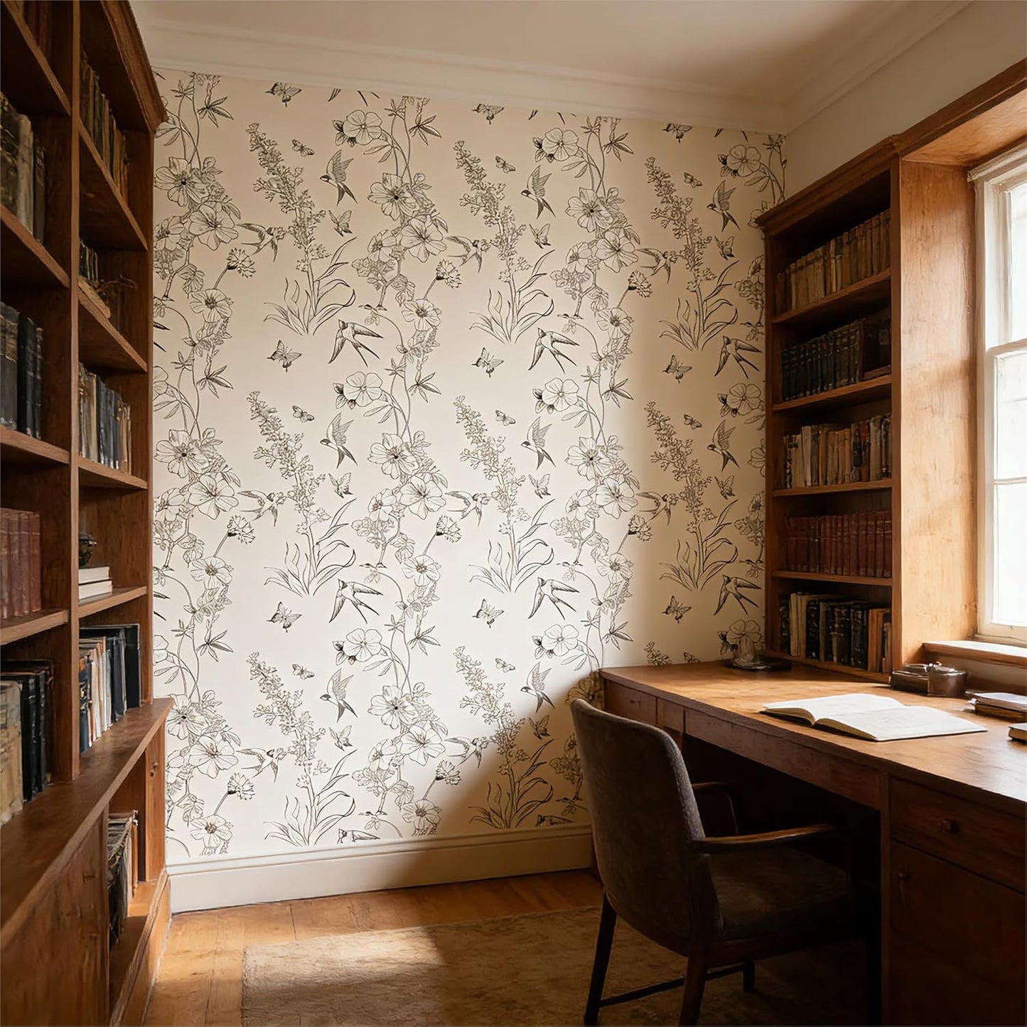 Peel and Stick Wallpaper Removable Self-Adhesive, Renter Friendly Waterproof Vinyl Contact Paper, Boho Self Stick Wall Paper for Bedroom Bathroom Cabinet Furniture Makeover, 17.5" x 118"